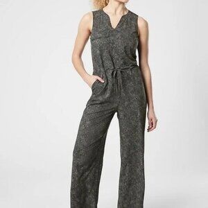 ATHLETA Topanga Printed Jumpsuit 2X, Snakeprint
